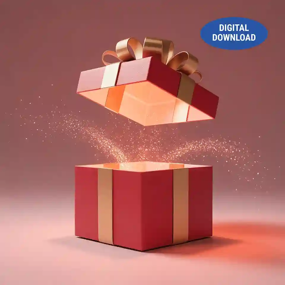 Digital download surprise gift box